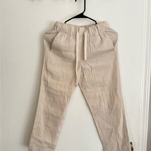 Aritzia Beige Women's Linen Pants